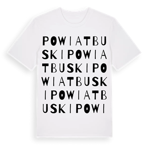 powiat buski ordlek t-shirt – ekologisk bomull t-shirt från Pinshirt