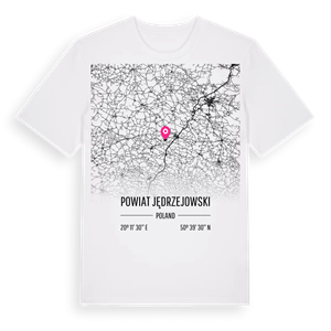 powiat jędrzejowski karta t-shirt – ekologisk bomull t-shirt från Pinshirt