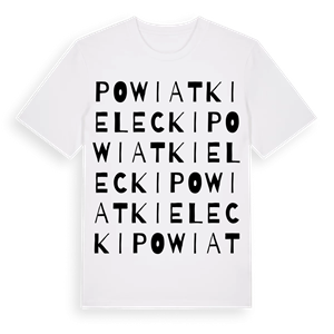 powiat kielecki ordlek t-shirt – ekologisk bomull t-shirt från Pinshirt