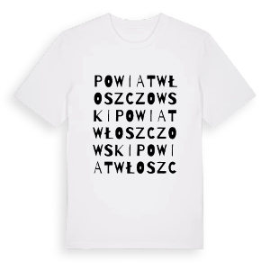 powiat włoszczowski ordlek t-shirt – ekologisk bomull t-shirt från Pinshirt