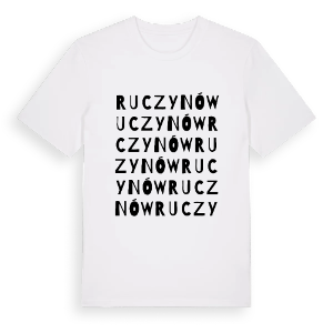 Ruczynów ordlek t-shirt – ekologisk bomull t-shirt från Pinshirt