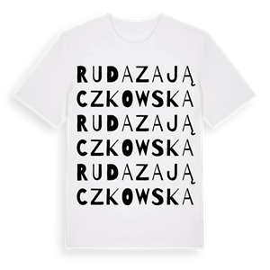 Ruda Zajączkowska ordlek t-shirt – ekologisk bomull t-shirt från Pinshirt