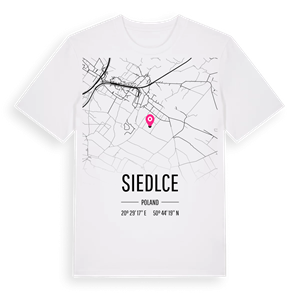 Siedlce karta t-shirt – ekologisk bomull t-shirt från Pinshirt
