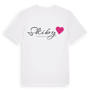 Skiby hjärta t-shirt – ekologisk bomull t-shirt från Pinshirt