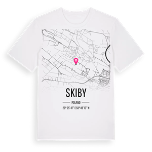 Skiby karta t-shirt – ekologisk bomull t-shirt från Pinshirt