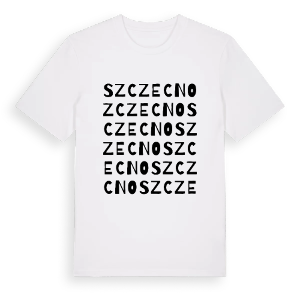 Szczecno ordlek t-shirt – ekologisk bomull t-shirt från Pinshirt