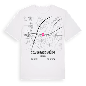 Szczukowskie Górki karta t-shirt – ekologisk bomull t-shirt från Pinshirt