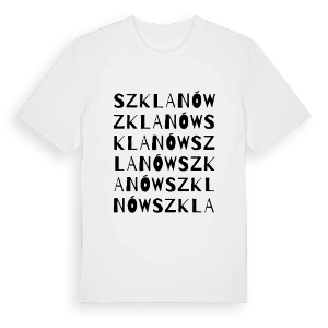 Szklanów ordlek t-shirt – ekologisk bomull t-shirt från Pinshirt