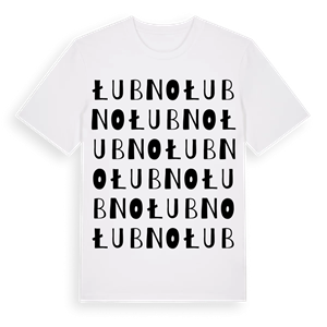 Łubno ordlek t-shirt – ekologisk bomull t-shirt från Pinshirt