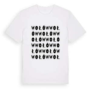 Wołów ordlek t-shirt – ekologisk bomull t-shirt från Pinshirt