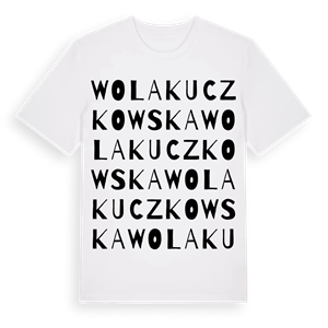 Wola Kuczkowska ordlek t-shirt – ekologisk bomull t-shirt från Pinshirt
