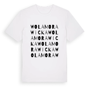 Wola Morawicka ordlek t-shirt – ekologisk bomull t-shirt från PinShirt