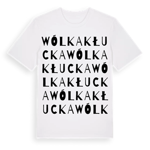 Wólka Kłucka ordlek t-shirt – ekologisk bomull t-shirt från Pinshirt