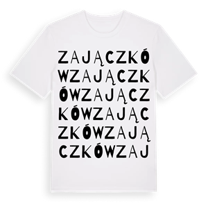 Zajączków ordlek t-shirt – ekologisk bomull t-shirt från Pinshirt