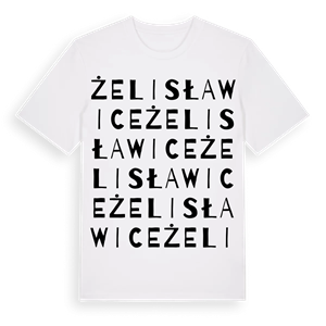 Żelisławice ordlek t-shirt – ekologisk bomull t-shirt från Pinshirt