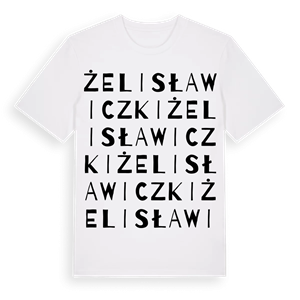 Żelisławiczki ordlek t-shirt – ekologisk bomull t-shirt från Pinshirt