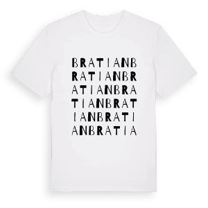 Bratian ordlek t-shirt – ekologisk bomull t-shirt från Pinshirt