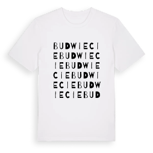 Budwiecie ordlek t-shirt – ekologisk bomull t-shirt från Pinshirt