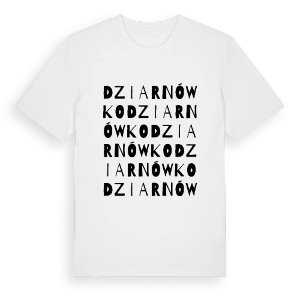 Dziarnówko ordlek t-shirt – ekologisk bomull t-shirt från Pinshirt