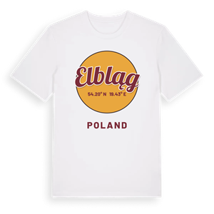 Elbląg cirkel t-shirt – ekologisk bomull t-shirt från Pinshirt