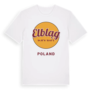 Elbląg cirkel t-shirt – ekologisk bomull t-shirt från Pinshirt