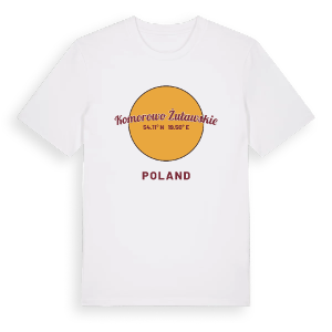 Komorowo Żuławskie cirkel t-shirt – ekologisk bomull t-shirt från Pinshirt