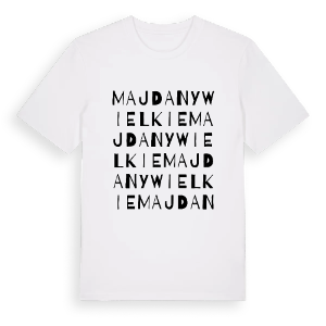Majdany Wielkie ordlek t-shirt – ekologisk bomull t-shirt från Pinshirt