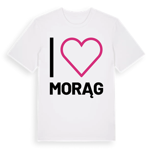 Jag älskar Morąg t-shirt stort tryck – ekologisk bomull t-shirt från Pinshirt