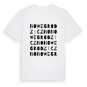 Nowe Grodziczno ordlek t-shirt – ekologisk bomull t-shirt från Pinshirt