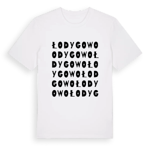 Łodygowo ordlek t-shirt – ekologisk bomull t-shirt från Pinshirt
