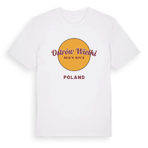 Ostrów Wielki cirkel t-shirt – ekologisk bomull t-shirt från Pinshirt