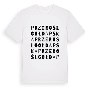 Przerośl Gołdapska ordlek t-shirt – ekologisk bomull t-shirt från Pinshirt