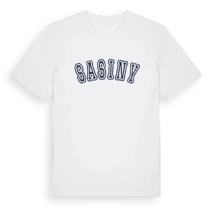 Sasiny college t-shirt – ekologisk bomull t-shirt från Pinshirt