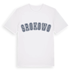 Srokowo college t-shirt – ekologisk bomull t-shirt från Pinshirt