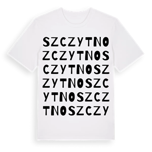 Szczytno ordlek t-shirt – ekologisk bomull t-shirt från Pinshirt