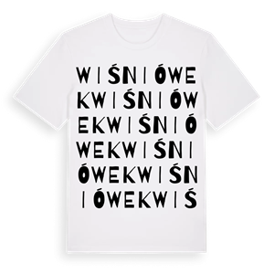 Wiśniówek ordlek t-shirt – ekologisk bomull t-shirt från Pinshirt