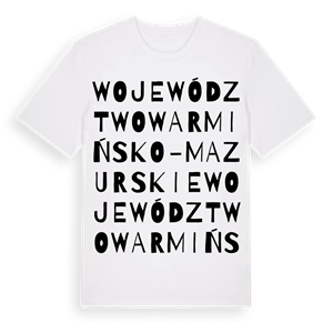 województwo warmińsko-mazurskie ordlek t-shirt – ekologisk bomull t-shirt från Pinshirt