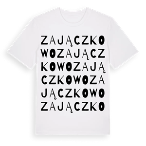 Zajączkowo ordlek t-shirt – ekologisk bomull t-shirt från Pinshirt