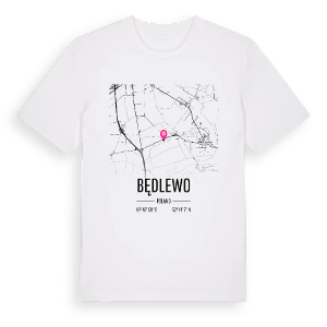 Będlewo karta t-shirt – ekologisk bomull t-shirt från PinShirt