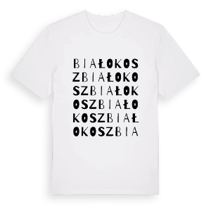 Białokosz ordlek t-shirt – ekologisk bomull t-shirt från PinShirt