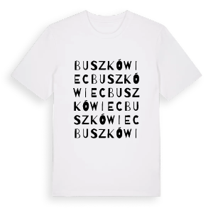 Buszkówiec ordlek t-shirt – ekologisk bomull t-shirt från PinShirt