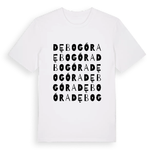 Dębogóra ordlek t-shirt – ekologisk bomull t-shirt från PinShirt