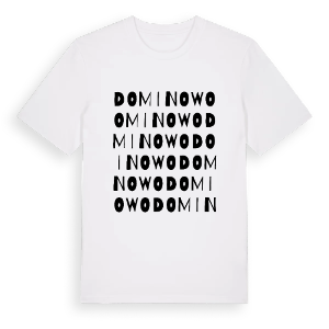 Dominowo ordlek t-shirt – ekologisk bomull t-shirt från PinShirt