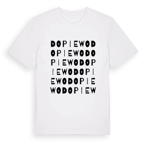 Dopiewo ordlek t-shirt – ekologisk bomull t-shirt från PinShirt