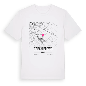Dziećmierowo karta t-shirt – ekologisk bomull t-shirt från PinShirt