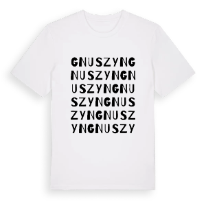 Gnuszyn ordlek t-shirt – ekologisk bomull t-shirt från PinShirt