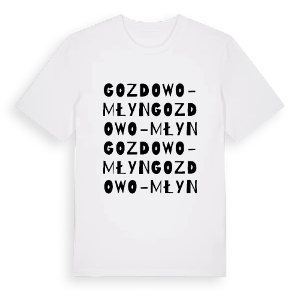 Gozdowo-Młyn ordlek t-shirt – ekologisk bomull t-shirt från PinShirt
