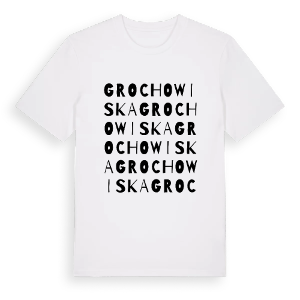 Grochowiska ordlek t-shirt – ekologisk bomull t-shirt från PinShirt