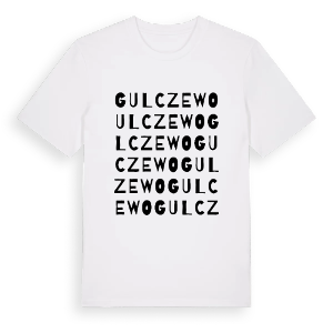 Gulczewo ordlek t-shirt – ekologisk bomull t-shirt från PinShirt