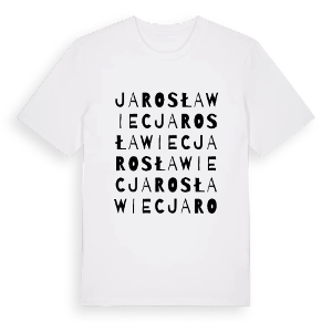 Jarosławiec ordlek t-shirt – ekologisk bomull t-shirt från PinShirt